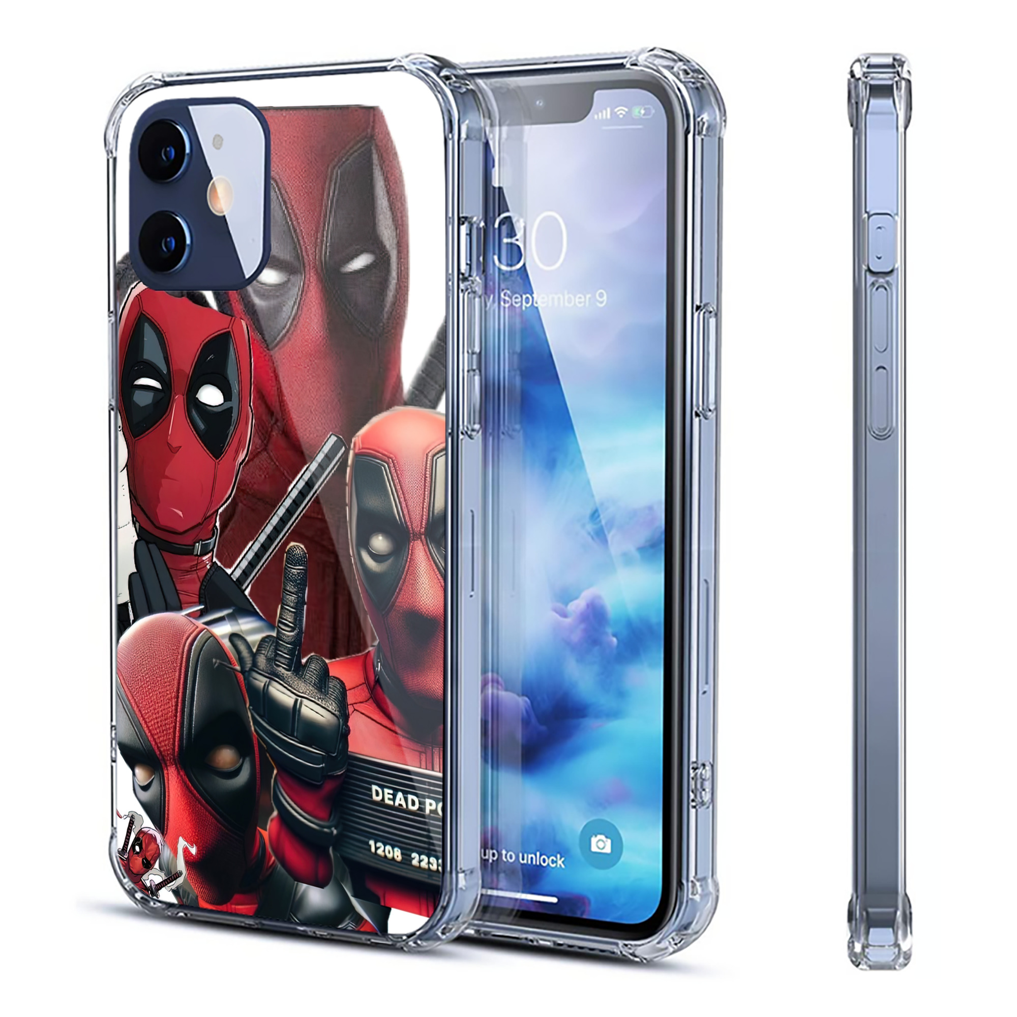 （画像用） Deadpool デッドプール 【iPhone 12シリーズ対応】透明スマホケース（クリアソフトケース）